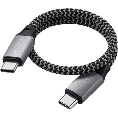 Satechi Cable USB Tipo C macho a macho 0.8 pies 480 Mb/s trenzado
