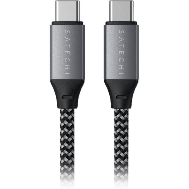 Satechi Cable USB Tipo C macho a macho 0.8 pies 480 Mb/s trenzado