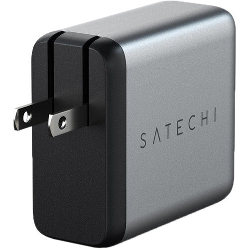 Satechi 100W Cargador de Pared USB Tipo C PD con Tecnología GaN y Enchufe Plegable