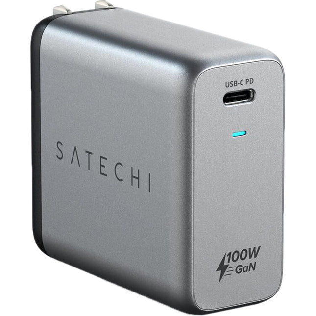 Satechi 100W Cargador de Pared USB Tipo C PD con Tecnología GaN y Enchufe Plegable