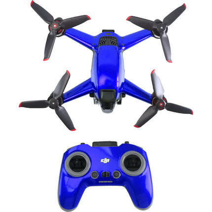 TELESIN Skin para DJI FPV Drone y Controlador 2 en PVC Azul resistente al agua y rayaduras