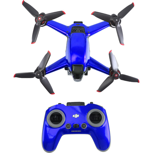 TELESIN Skin para DJI FPV Drone y Controlador 2 en PVC Azul resistente al agua y rayaduras