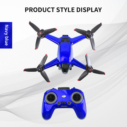 TELESIN Skin para DJI FPV Drone y Controlador 2 en PVC Azul resistente al agua y rayaduras