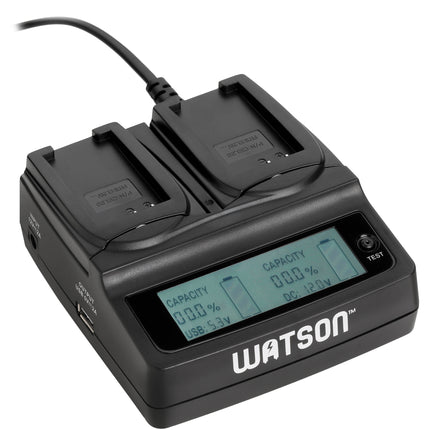 Watson Duo Cargador LCD para baterías con 2 placas EN-EL20 tiempo carga 2-6h