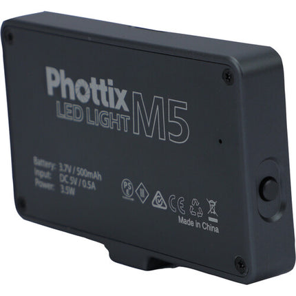Phottix M5 Luz LED de Día 6600K Batería Incorporada 90 Minutos
