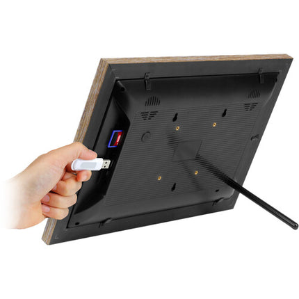 Aluratek Portafotos Digital Wi-Fi 13.3" Pantalla táctil 16GB madera desgastada