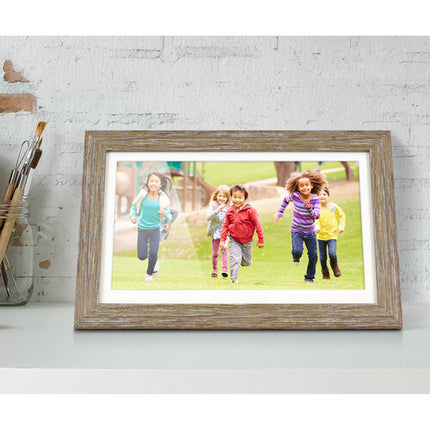 Aluratek Portafotos Digital Wi-Fi 13.3" Pantalla táctil 16GB madera desgastada