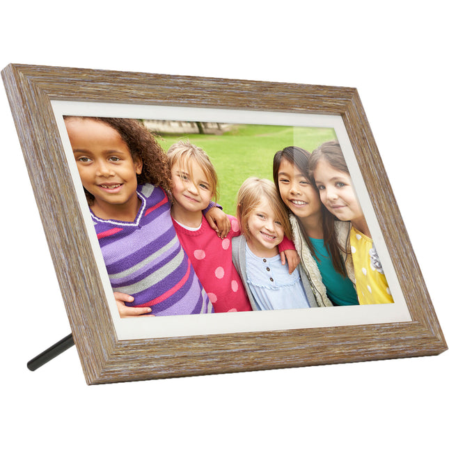 Aluratek Portafotos Digital Wi-Fi 13.3" Pantalla táctil 16GB madera desgastada