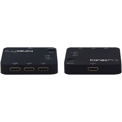 KanexPro Switch HDMI 3x1 con Soporte 4K UHD 30p Control Remoto