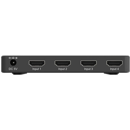 BZBGEAR 4x1 HDMI UHD 4K60 18 Gb/s con Control Remoto IR y Audio 3.5mm
