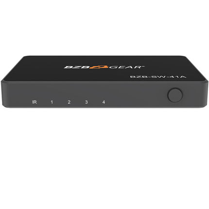 BZBGEAR 4x1 HDMI UHD 4K60 18 Gb/s con Control Remoto IR y Audio 3.5mm