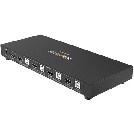BZBGEAR 4-Port HDMI KVM Switch con Soporte 4K UHD y Audio DTS HD