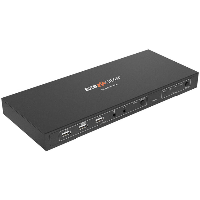 BZBGEAR 4-Port HDMI KVM Switch con Soporte 4K UHD y Audio DTS HD