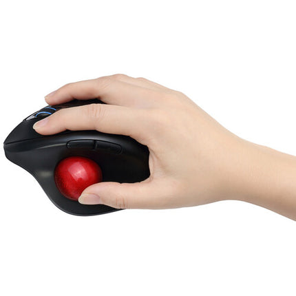 Adesso iMouse T30 Ratón Trackball Inalámbrico Programable Negro 2.4 GHz 1.25 Pulgadas