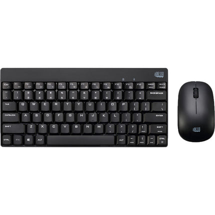 Adesso Teclado Mini y Ratón Inalámbricos Tecnología Avanzada Negro