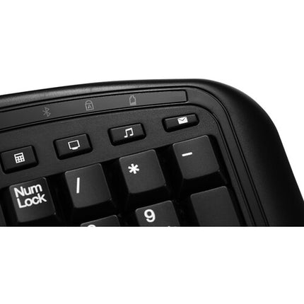 Adesso Teclado Ergonómico Inalámbrico 2.4 GHz con Touchpad Integrado y 105 Teclas Negro