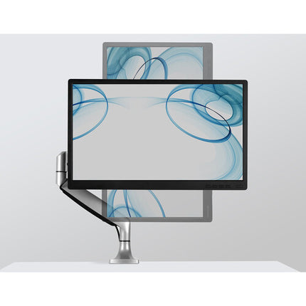 Mount-It soporte de brazo para monitor de escritorio pantalla 13 a 27 pulgadas plata ajuste altura 13 pulgadas y extensión 24 pulgadas