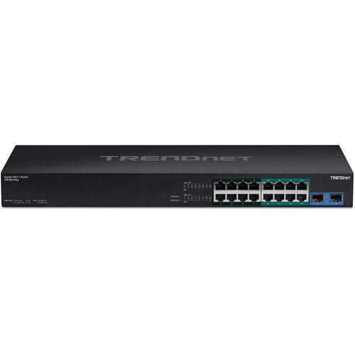 TRENDnet TPE-BG182g Switch de Red 16 Puertos Gigabit PoE++ 440W Rack