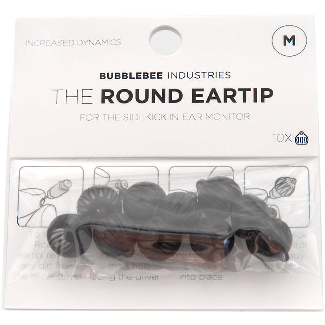Bubblebee Industries The Round Eartip para Sidekick Monitor de Oído Medio 10 Pzas