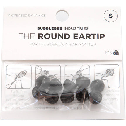 Bubblebee Industries The Round Eartip para Sidekick Monitor In-Ear Pequeño 10 Unidades