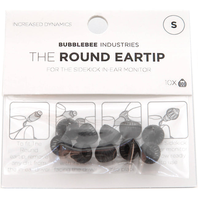 Bubblebee Industries The Round Eartip para Sidekick Monitor In-Ear Pequeño 10 Unidades