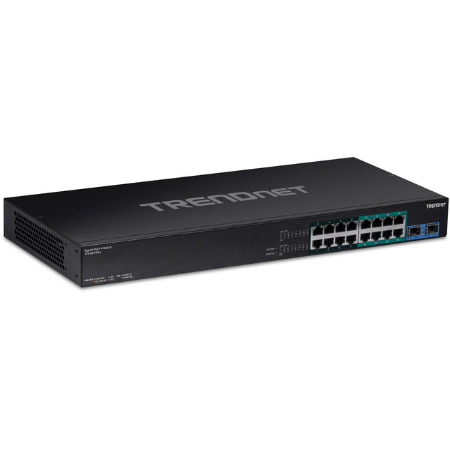 TRENDnet TPE-BG182g Switch de Red 16 Puertos Gigabit PoE++ 440W Rack