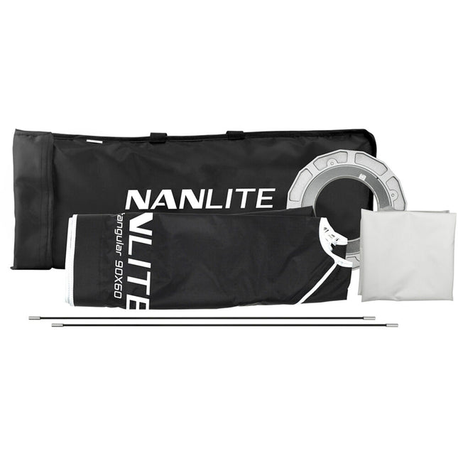 Nanlite Softbox Rectangular 35 x 24 pulgadas con difusor y bolsa de transporte