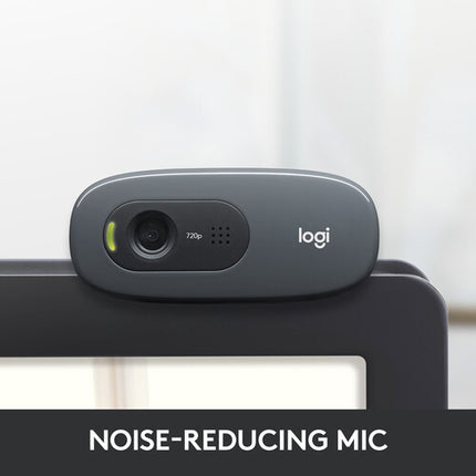Logitech C270 Webcam HD 720p 30fps con Micrófono Integrado y Cable 1.52 m