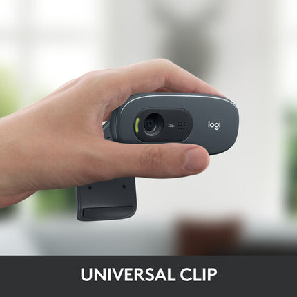 Logitech C270 Webcam HD 720p 30fps con Micrófono Integrado y Cable 1.52 m