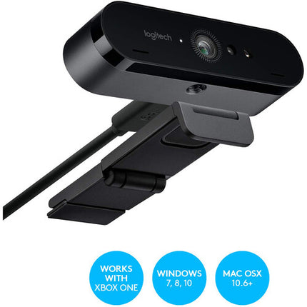 Logitech BRIO Ultra HD Pro Webcam 4K 90 fps Angulo de 90 grados