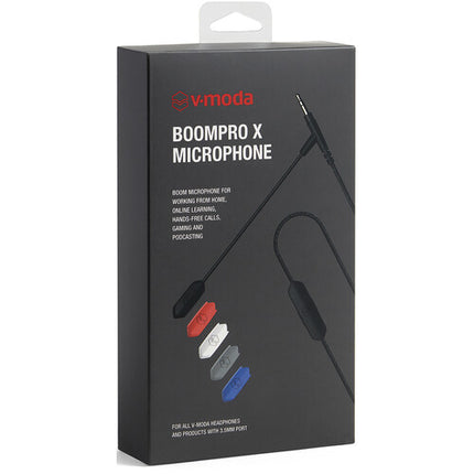 V-MODA BoomPro X Micrófono Cardioide con Brazo SteelFlex y Cable 3.5mm