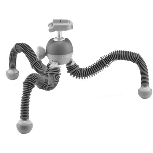 JOBY Podzilla Tripode de Mesa Grande Gris Capacidad 5.5 lb Nivel de Burbuja