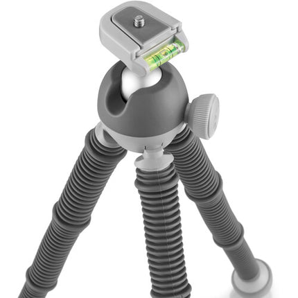 JOBY Podzilla Tripode de Mesa Grande Gris Capacidad 5.5 lb Nivel de Burbuja