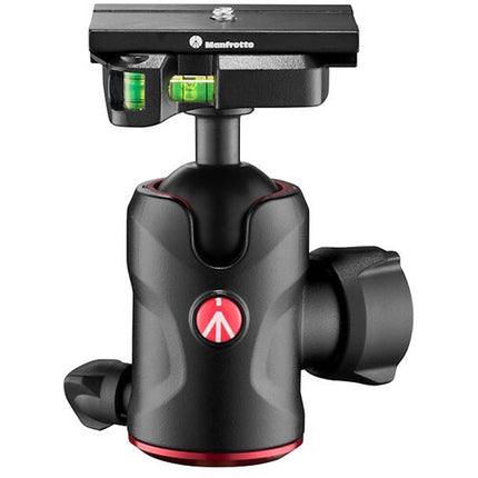 Manfrotto 496 Cabezal de Bola Central Capacidad 22 lb Altura 5.1 pulgadas con Placa de Liberación Rápida Q6 Arca-Type
