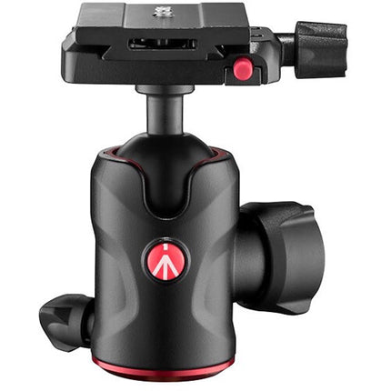 Manfrotto 496 Cabezal de Bola Central Capacidad 22 lb Altura 5.1 pulgadas con Placa de Liberación Rápida Q6 Arca-Type