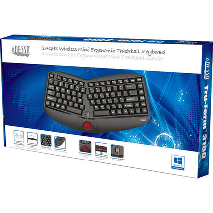 Adesso Tru-Form Media 3150 Teclado Ergonomico Inalambrico 2.4GHz 1000dpi
