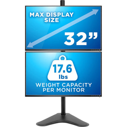 Mount-It! MI-1758 Soporte Vertical para Doble Monitor 24 a 32 Pulgadas Ajuste 15.5"