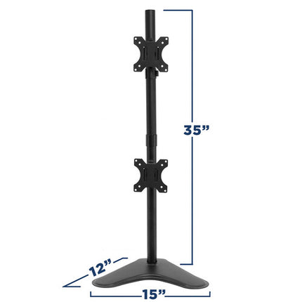 Mount-It! MI-1758 Soporte Vertical para Doble Monitor 24 a 32 Pulgadas Ajuste 15.5"