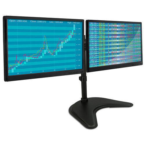 Mount-It! Soporte de Escritorio Doble para Pantallas de 13 a 27" con Ajuste de Altura y Giro