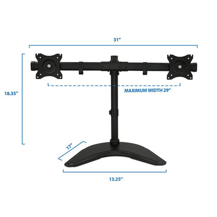 Mount-It! Soporte de Escritorio Doble para Pantallas de 13 a 27" con Ajuste de Altura y Giro