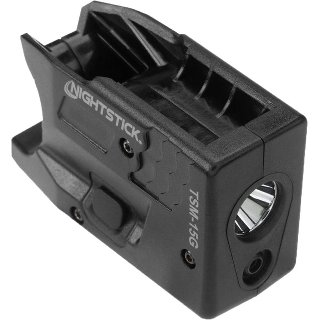 Nightstick TSM-15G Linterna Recargable Subcompacta para Arma con Láser Verde 150 Lúmenes y 45 Minutos de Autonomía