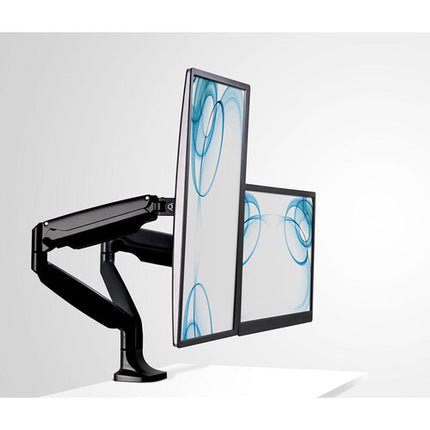 Mount-It! Soporte de escritorio dual para monitores hasta 32" ajuste de altura 13"