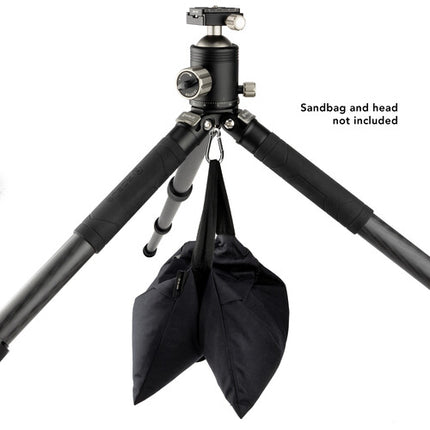 Robus RCC-5560 Vantage Serie C Trípode Compacto Carbono 4 Secciones 35 lb 63.9 pulgs Altura con RTH-1030 Cabezal Bola
