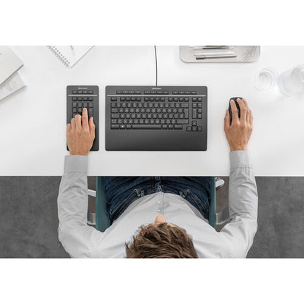 3Dconnexion Keyboard Pro con Numpad Teclado Ergonómico 16 Botones Macro Conexión Cable USB