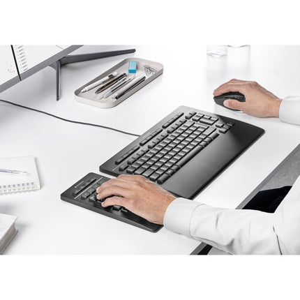 3Dconnexion Keyboard Pro con Numpad Teclado Ergonómico 16 Botones Macro Conexión Cable USB