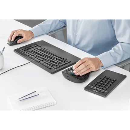 3Dconnexion Keyboard Pro con Numpad Teclado Ergonómico 16 Botones Macro Conexión Cable USB