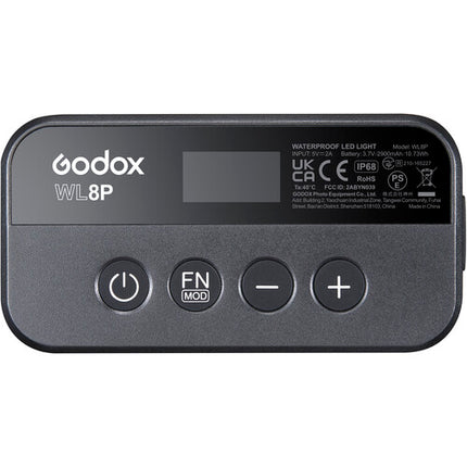 Godox WL8P Luz LED Impermeable 2400-8500K Batería 2900mAh