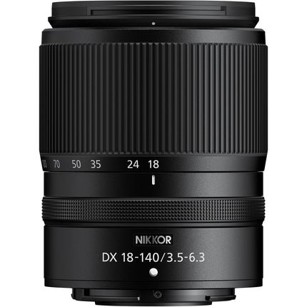 Nikon NIKKOR Z DX 18-140mm f3.5-6.3 VR Lente Z-Mount DX 27-210mm estabilizado con tapones
