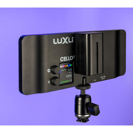 Luxli Cello² Panel LED RGB 10" con Batería y Control Bluetooth