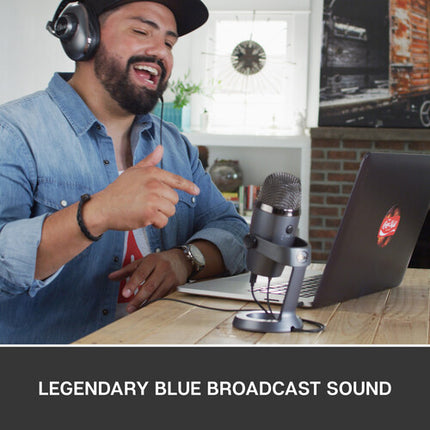 Blue Yeti Nano Micrófono USB Condensador Multi-Patrón 24-Bit 48 kHz Shadow Gray